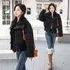 Womens Short Puffer Coat With Oversized Lapel Warm Thick Cotton Jacket Winter Casual Wear