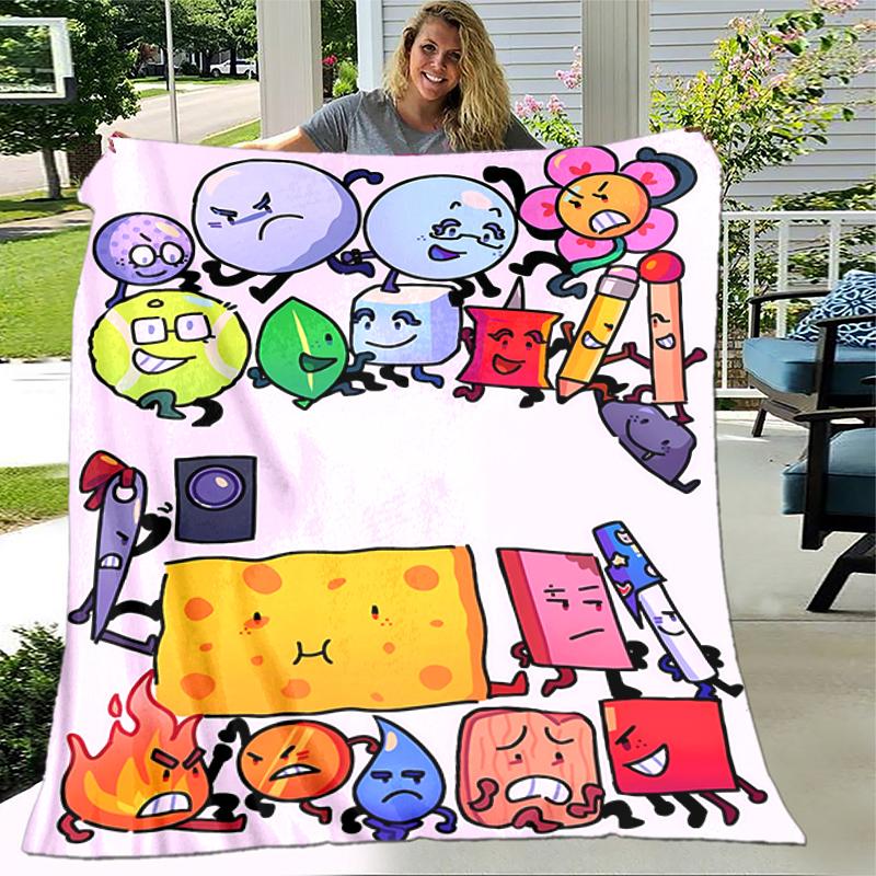 1pc Blanket Inanimate Insanity Print Design, Lightweight Blanket for Sofa, Bed- Soft &Warm, Gift for All Seasons like Christmas, Halloween
