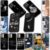 Cover for Samsung Galaxy A05 A06 A14 A50 A51 A52 A12 A13 A17 A70 A07 A25 A26 A56 A23 M53 Case Creative Design Art Astronaut Moon