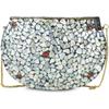 Red Women Sling Bag Handmade Metal Mosaic Bag Decorated with Tiles