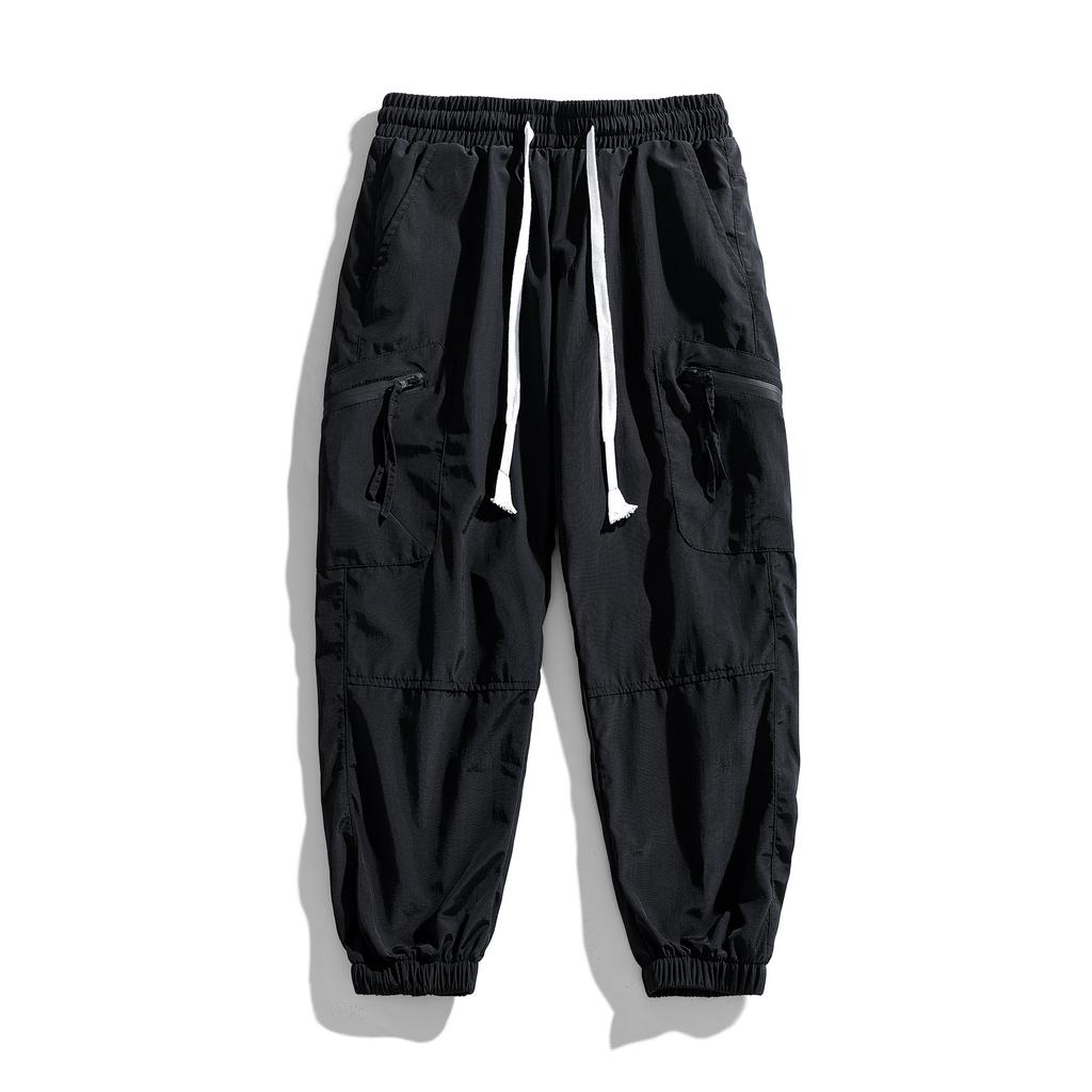 Direct supply of explosive overalls, new summer men's casual pants, men's functional pants, Hong Kong style nine-point sports