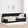 Corner Bed Frame Black 80 x 200 cm Velvet