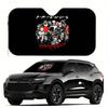 New Arrival Horrible Friends Killer Movie Holographic Windshield Sunshade Car Front Windshield 70x130cm Sun Visor Heat Reflector