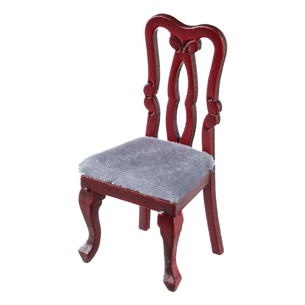 1:Maßstab 1:12 Spielhaus Restaurant Wohnzimmer Miniatur Stuhl Sofa Haus Zubehör Holz Mini Hocker Puppenhaus Möbel