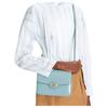 Tory Burch Robinson Adjustable Strap Leather Tofu Tote Handbag Medium Women handbags Dark-Green Turquoise 143122-404