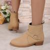New Boots  Short Boots Coarse Heel Frosted Martin Boots Skinny Boots Comfortable Fashion Suede