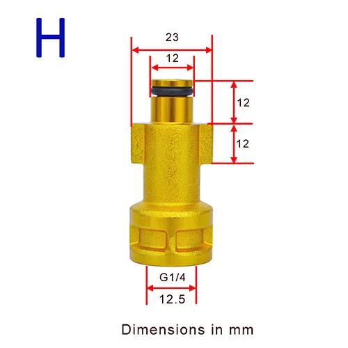High Pressure Water Gun Connector 1/4 Adapter For Karcher For Nilfisk Snow Foam Lance Nozzle Soap Gun Car Washer Accessories