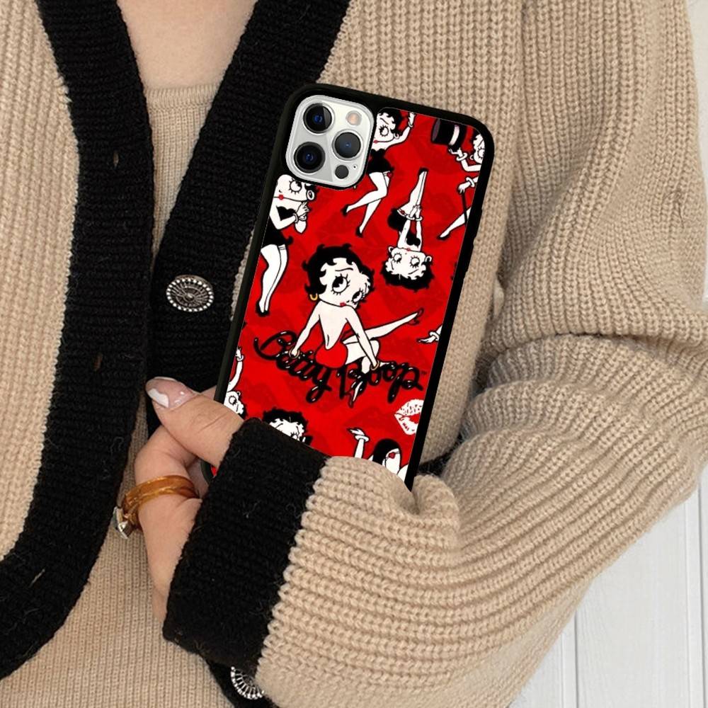 

Animation B-Betty Boop PC+TPU Protective Phone Case For IPhone 17 16 Pro Max 15 Plus 14 13 12 11 Cover iPhone 16pro max
