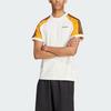 Adidas Tricou cu gât rotund cu logo în dungi color block Originals Bărbați Topuri Han-Jade-Alb JC6511