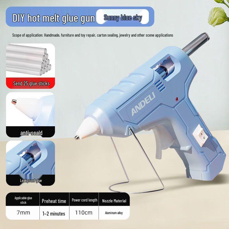 Changbaosen DIY Anti-Scald Hot Melt Glue Gun Kit with 125 Glue Sticks