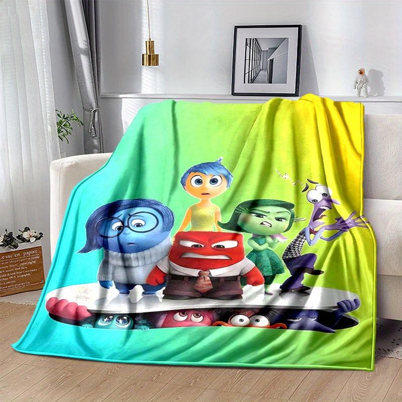 1pc, "Inside Out" Emotion Character Print Blanket Perfect for Home Decor, Couch Cover, Outdoor Use, Travel, Camping