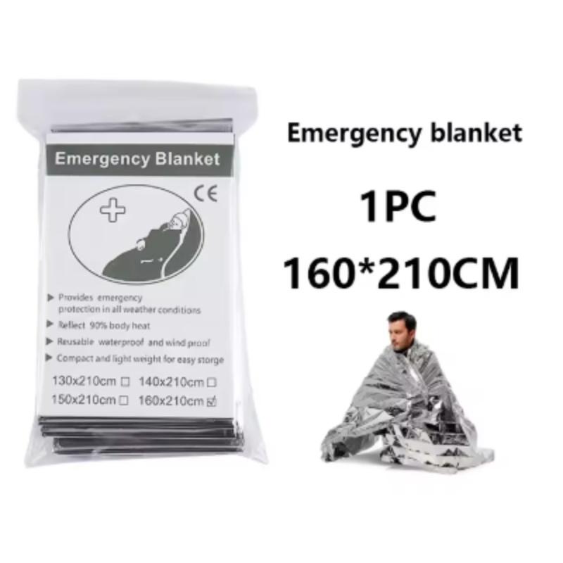 1-3Pcs Emergency Blanket Outdoor Survival First Aid Kit Windproof Insulation Lifesaving Pet Foil Thermal Military Rescue Blanket