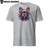 Colorful French Bulldog Unisex T-Shirt Mens Womens Tees Top | Unique Design with Paint Splashes