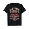 60th Birthday 1966 Vintage Decorative Funny T Shirt Vintage Soft Stretched Casual Top For Everyday Wear Graphic