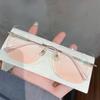 Shiny Blush Metal Square Glasses For Women Men  Vintage Oversized Glasses Frame Optical Eyeglass Spectacles Eyeglasses