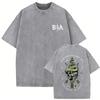 Washed Vintage Forward Observations Group Be Seeing You Print Tshirt Skeleton Graphic Tshirts Men Fashion Oversized T Shirts