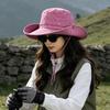 Wide Brim Cotton Sun Hat Women Men Outdoor Hiking Fishing UV Protection Foldable Bucket Fall