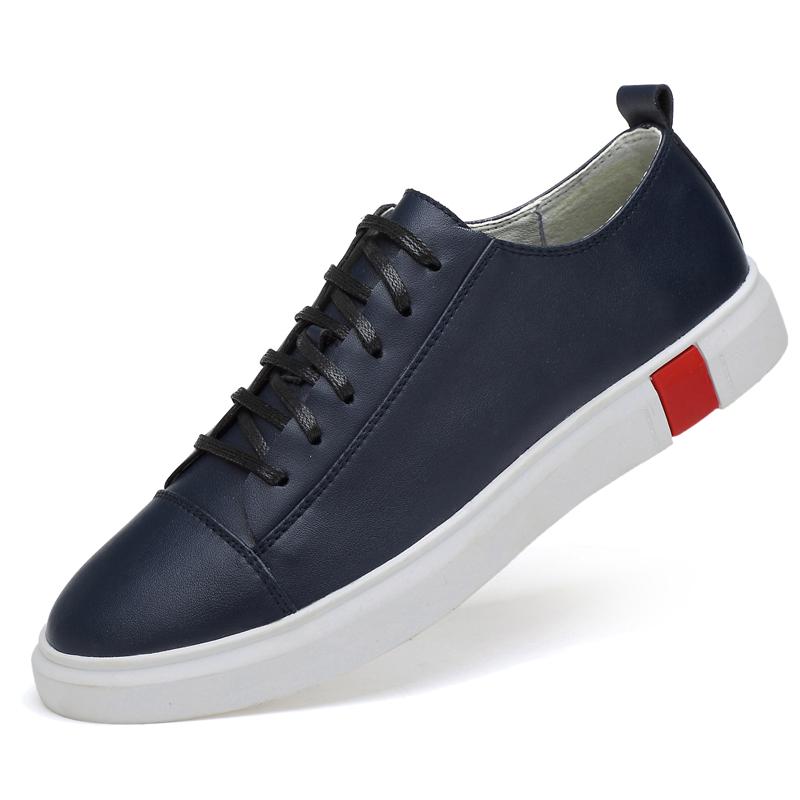 Fashion Men's Shoes Genuine Leather Lace Up Casual Shoes Italian Fashion Designer Skateboard Shoes Comfy Soft Soles Outdoor Sports Shoes