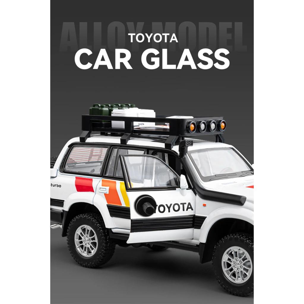 1/24 Toyota Land Cruiser LC80 Alloy Car Model Diecast Metal Car Model Children's Toys Vehicle Toy Models Games Child Games Child