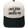 LOVES AMERICA embroidered truck driver baseball cap color matching European and American men's and women's casual sun hat