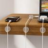 5PCS Transparent Phone Cable Clips Under Desk Cord Holder Wire Smooth Management Keeper Office Kitchen Cable Organizer