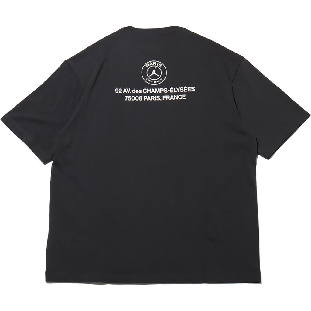 Jordan FW24 MJ PSG STMT SS GFX Comodo Pullover Sportivo Girocollo Manica Corta T-Shirt Uomo Top Nero Vela-Bianco FV7734-045
