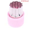 1Pc Various Shapes Vegetables Cutter Plastic Handle Portable Cook Tools Pink Stainless Steel Fruit Cutting Die Kitchen Gadgets
