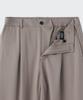 Musinsa Standard Ponte One-Pleat Wide Cozy Slacks [Grayish Beige]