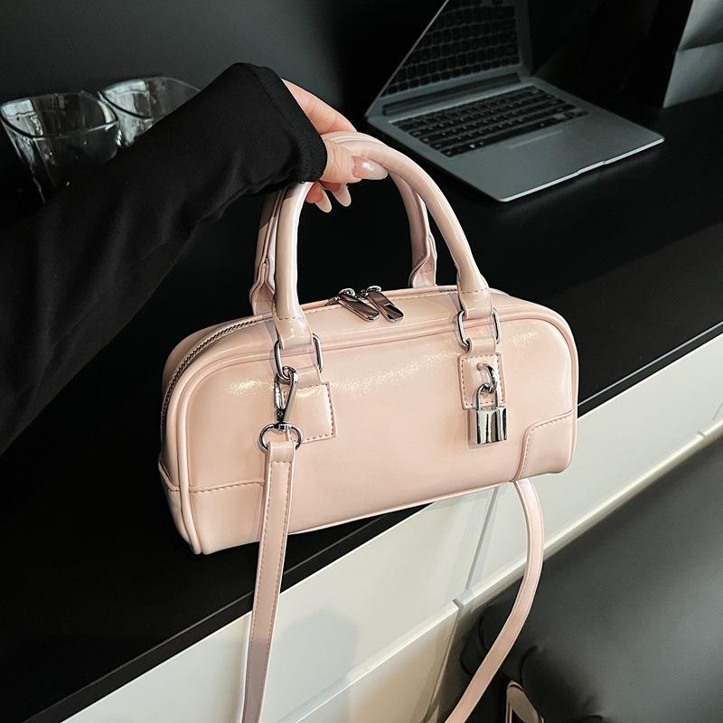 Niche Boston handbag bag women's 2025 new bowling pillow bag versatile shoulder messenger bag