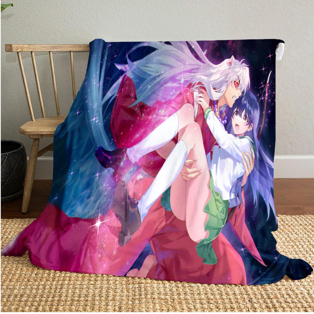 Inuyasha Plush Blanket Soft Comfortable All Seasons blanket Sofa Office Naps blanket Outdoor Travel throw Perfect Gift