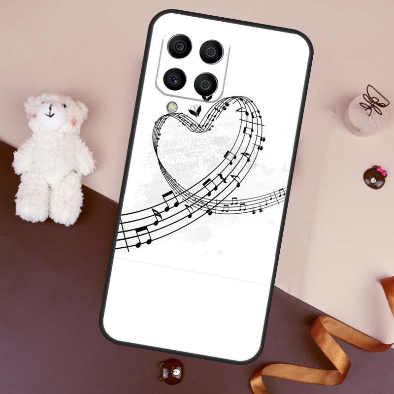 Music Note Symbol Piano Case For Samsung Galaxy M36 M55 M35 M15 M56 M16 M54 M14 M34 M31 M11 M13 M53 M12 M32 M52 M06