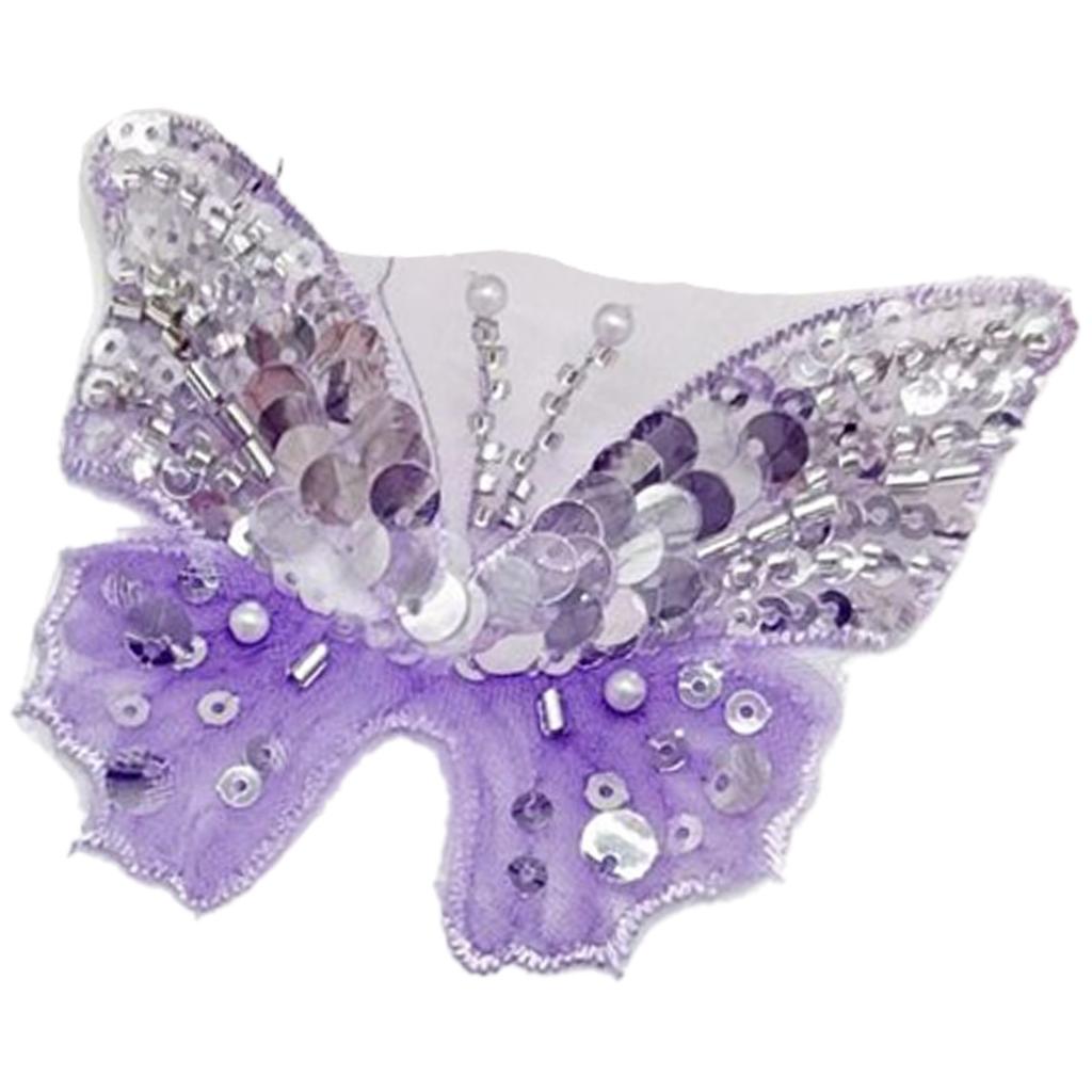 Eye-Catching Butterfly Fabric Applique Sequined Sewing On Patches for Wedding/ Evening Dress Clothing Patches