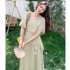 Stylish Summer 2025 Women's Two-Piece Set: Short-Sleeved Top & French Skirt