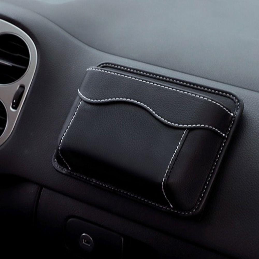 Seat Gap Organizer Car Seat Side Pocket PU Leather Auto Slit Box Sticky Car Storage Bag  Window