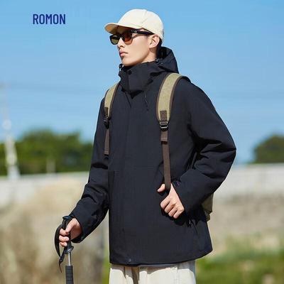 Luomeng Unisex 3-in-1 Outdoorjacke mit Kapuze