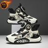 2025 Kids' Fleece-Lined Winter Sports Shoes: Durable, Shock-Absorbing Basketball Sneakers for Teens and Boys