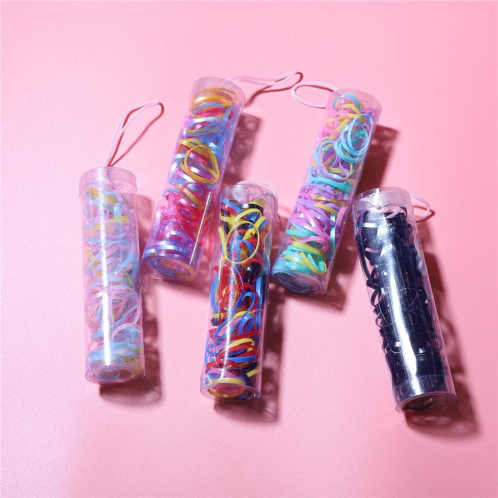Korean Style Colorful Hair Ties: PVC Disposable Rubber Bands for Women's Hair Accessories
