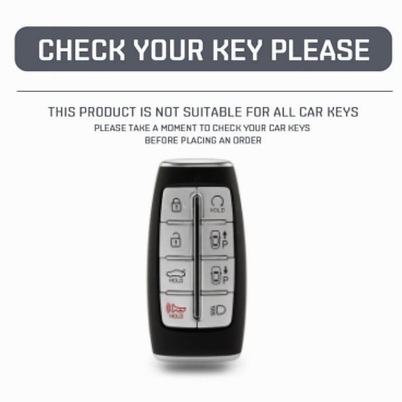 Ny mote TPU bilfjernkontrollnøkkeldeksel for Hyundai Genesis G80 GV70 GV80 2019 2020 8-knapps beskyttelse Nøkkelløs Fob-tilbehør