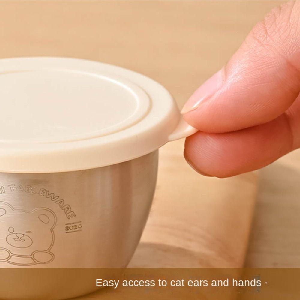 Bear Seasoning Box with Sealed Lid Small Storage Box Quality Sauce Cup