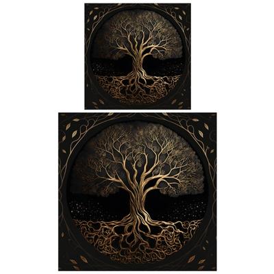 Telo Altare Albero della Vita Arazzo Altare Tovaglia Tappetino Tarocchi Panno Carte Tarocchi Tovaglia Stregoneria Copritavola in Lino