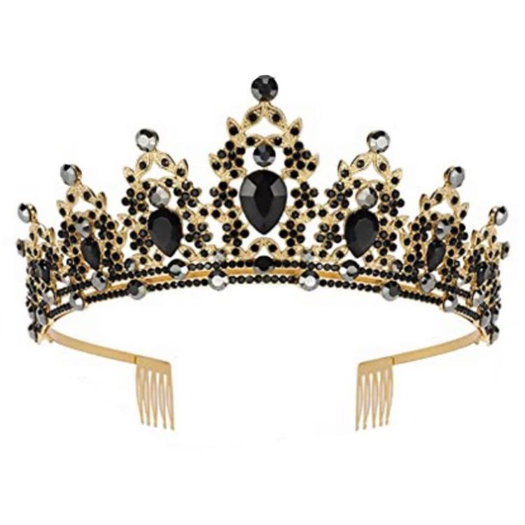 Jewel Bride Bridesmaids Comb Crown Baroque Birthday Wedding Banquet Headwear Crown Headband