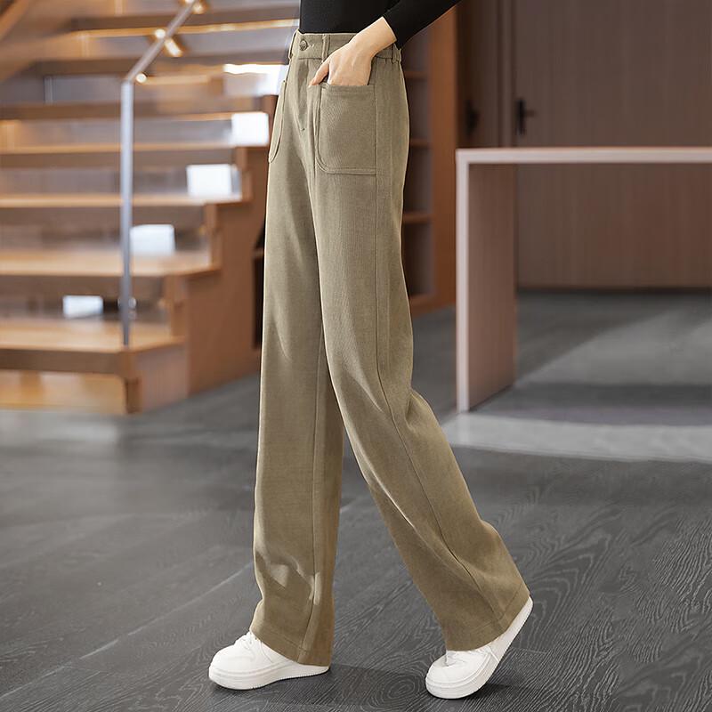 Sibaishe Women's Slim High-Waist Casual Trousers