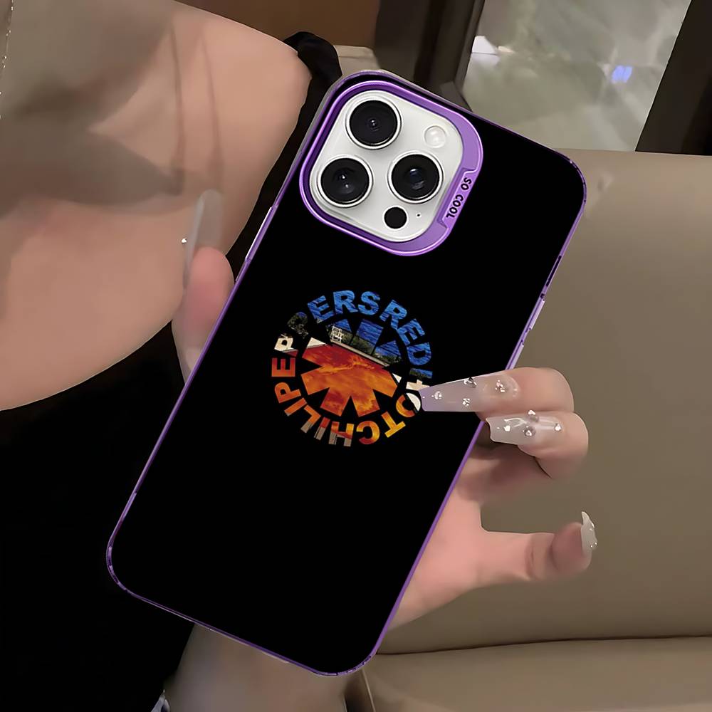 Red Hot Chili P-Peppers Band Phone Case Color Silver Shell For IPhone 17 16 15 14 13 12 11 Pro Max Plus