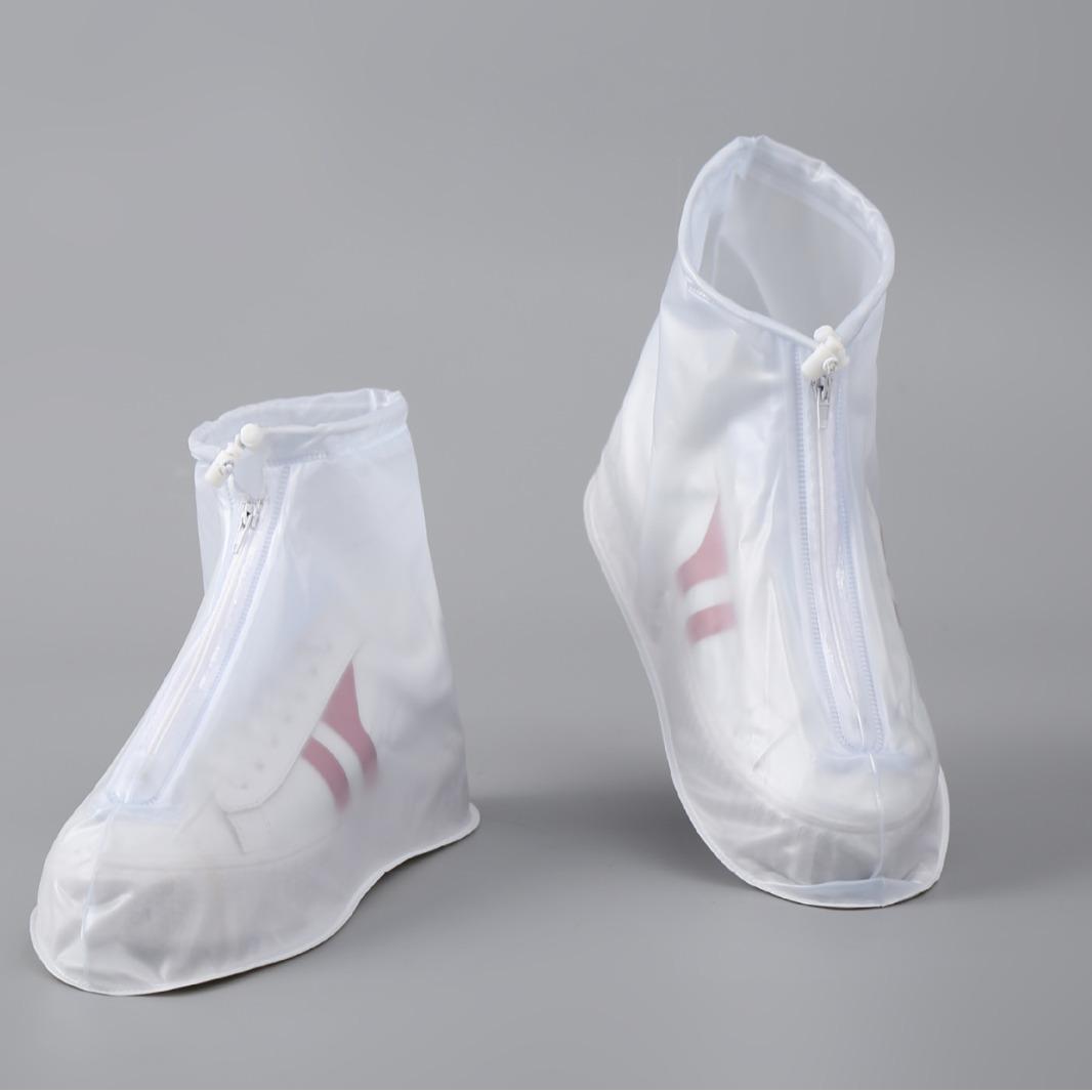 

Взрослый модный дождевик, нескользящий, водонепроницаемый чехол для дождевой обуви, утолщенный износостойкий чехол для дождевой обуви для мужчин и женщин, легко хранить, дождевой ботинок S(35-36) матово-белый