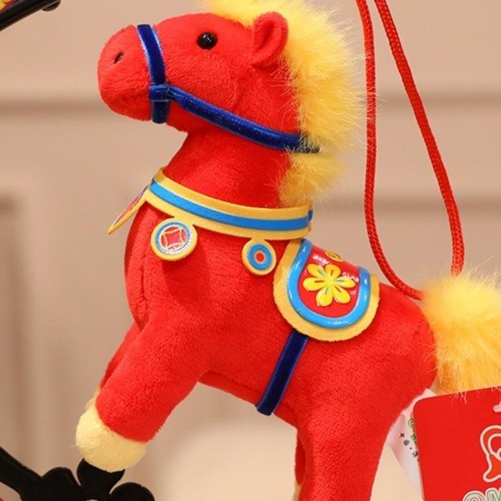 Soft Cartoon Horse Doll Mascot Dolls Stuffed Animal Decoration New Year Mascot  Home Display