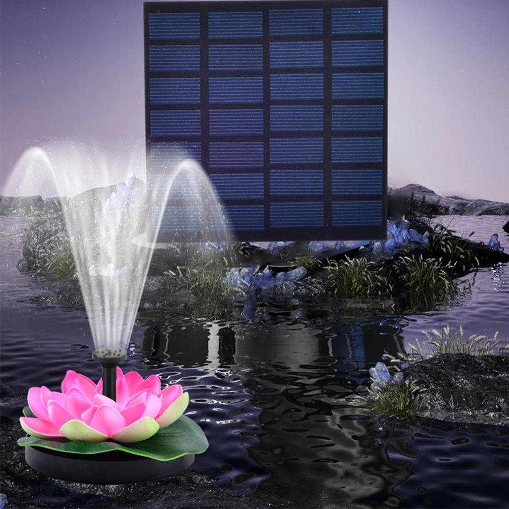 Floating Lotus Light Solar Powered Lotus Lamp With 6 Floating Light Waterproof Colors Lotus RGB Z7L7