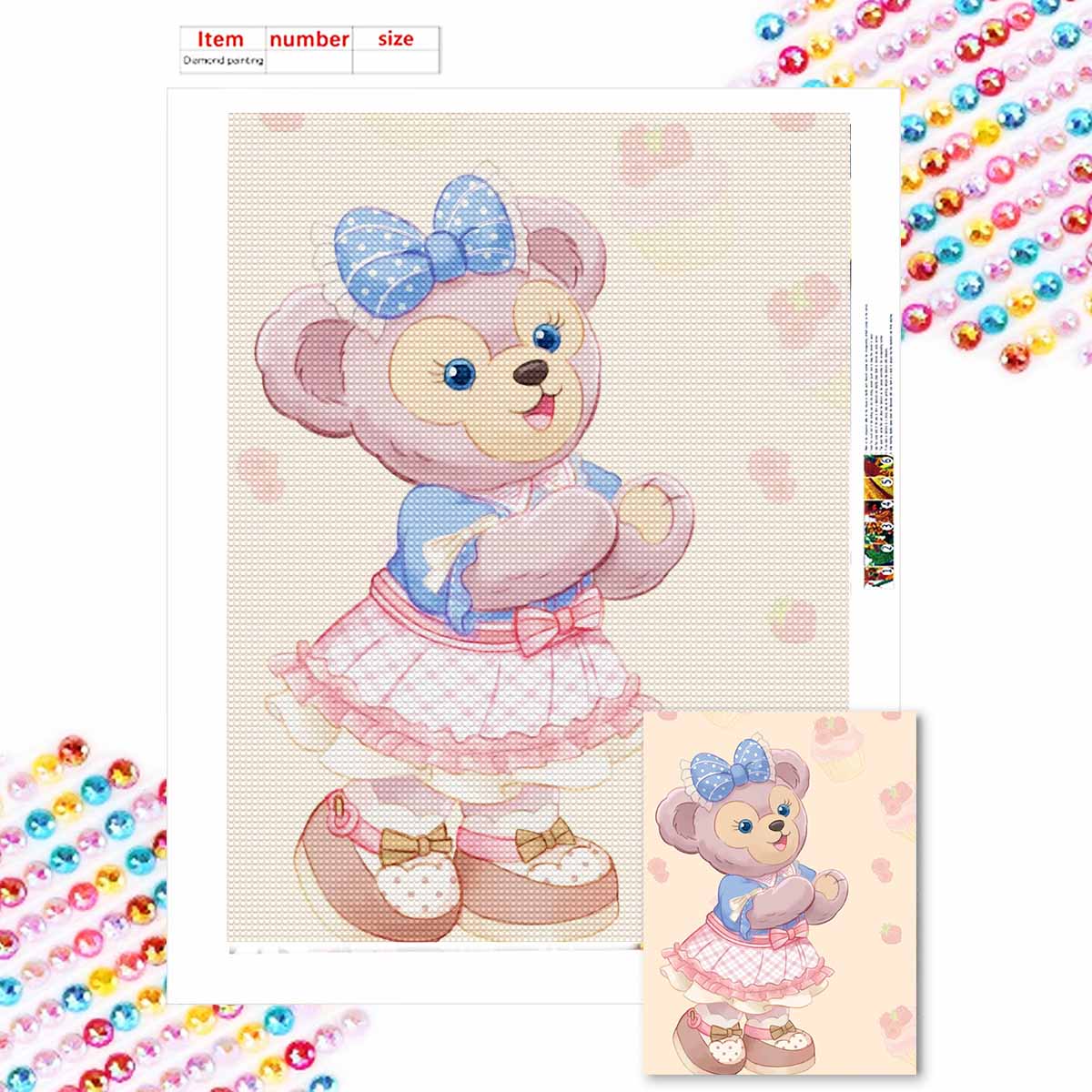 

DIY Diamond Painting Cute Little Cat Cross Stitch Kit Mosaic Art Diamond Painting Full Circle Diamond Home Decoration Round 20x30cm