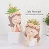 Creative Fairy Girl Succulent Flower Pot Silicone Desk Ornament