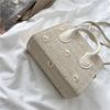 Popular Small Bag Women's 2025 Summer New Small Daisy Woven Bag Handbag Foreign Style Shoulder Messenger Small Square Bag