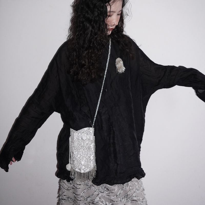 

Оригинальная ракушка, нишевая ручная вышивка бисером, бисерные аксессуары, ручная работа, сумка-мессенджер для мобильного телефона, подарок для подруг